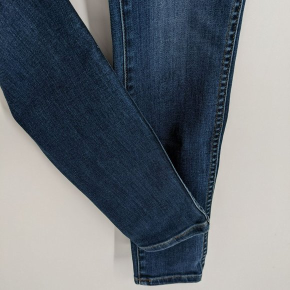 Madewell 10" High Rise Skinny Jeans 23 Medium Blue Wash Denim Cotton Classic Zip - Picture 6 of 13
